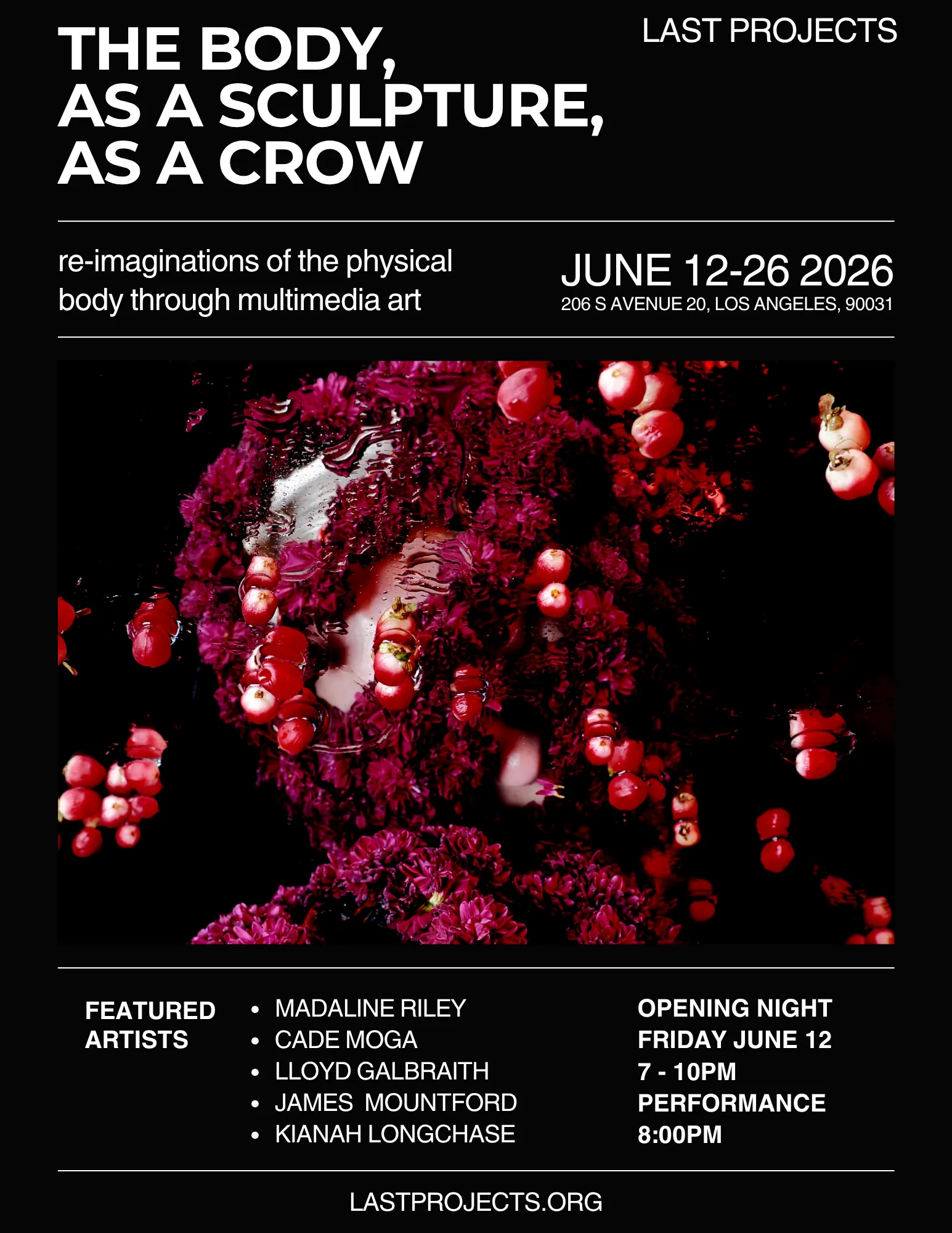 Last Projects — THE BODY, AS SCULPTURE, AS A CROW · frame 01 · Lloyd Galbraith